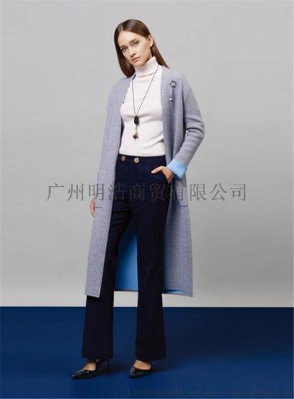 新款优质高端双面昵大衣品牌女装尾货折扣批发就到广州明浩