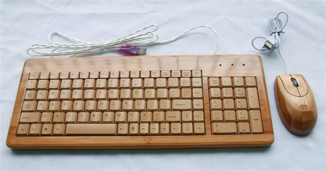 竹质键盘鼠标套装