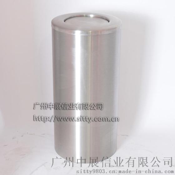 专业生产SITTY斯迪砂光不锈钢翻盖垃圾桶（92.1039)