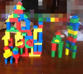 100粒积木木制儿童玩具益智智力启蒙木质积木玩具