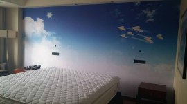 酒店壁画，酒店床头背景壁画，酒店大型壁画