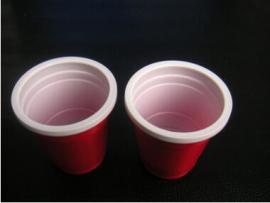 厂家订做ps杯55ml小酒杯优质饮料杯双色杯可加LOGO