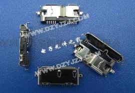 迈克3.0 USB 10P,micro usb 10P 前全贴片铜壳插座 两脚沉板HYC09-USBD10-075