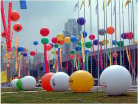 广州全优能全优能户外空中充气球/落地灯笼球/充气印制空飘