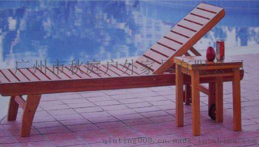 广东专业生产户外沙滩床 海滨公园木制沙滩床报价 户外防腐木沙滩椅