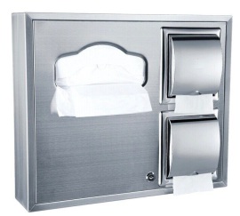 坐厕纸架 不锈钢组合式厕纸盒 明暗装可选