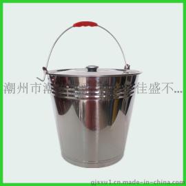 不锈钢加厚水桶 带盖大水桶手提桶带磁多用桶家用提水桶