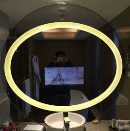 西安索菲特五星级酒店定制型镜面电视机【磨砂灯装饰深化】