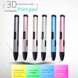 亚马逊速卖通爆款高温3代3D立体打印笔儿童绘画创意笔3D涂鸦笔