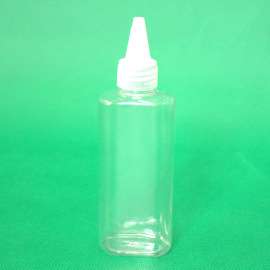 方之圆供应PET扁形塑料瓶 100ml透明尖嘴瓶