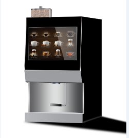 商用桌面带电子支付全自动现磨咖啡机，液晶显示