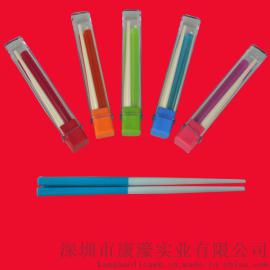 KHX004 便携 方型 礼品 试管筷子 折叠 便携 定制 折叠塑料筷子 工厂直销