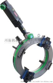 上海CANZ牌电动管子坡口机，对直径Φ227-377管子进行切割及坡口，质量信的过。