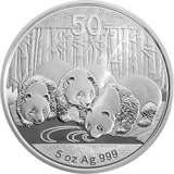 2013年熊猫5盎司精制银币投资收藏正品