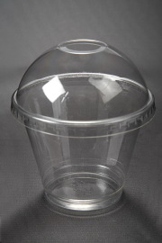 9oz冰激凌碗冰杯PET一次性透明胶杯