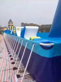 大型水上乐园专业定制移动式儿童滑梯租赁水上冲关设施