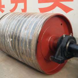 厂家直销昌鑫碳钢包胶滚筒带式输送机配件