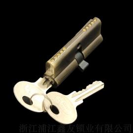 S70S006-70mm双开青古铜压铸铜锁芯