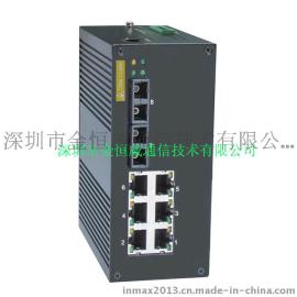 inmax金恒威 P608A  2光6电增强网管型PoE工业以太网交换机