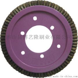 博艺隆生产各种定型机毛刷，猪鬃毛刷盘，钢丝铝合金压边轮