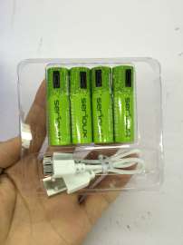 罗马尼亚USB充电电池AA5号通用套装4节电池