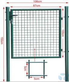 渤洋专业生产绿铁丝护栏门