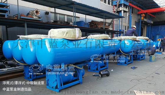 天津中蓝QF漂浮式卧式潜水泵、浮筒式潜水泵