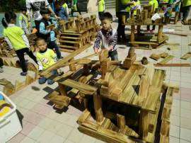 儿童积木玩具 幼儿园碳化积木 户外炭烧积木厂家
