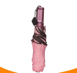 papaler P203粉红带黑色波浪边蓝牙一体式自拍伞蓝牙摄影伞