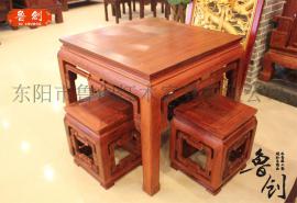 博古方桌东阳鲁创厂家直销红木家具图片、东阳木雕家具价格、手工工艺品
