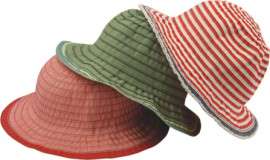 新款可爱儿童女孩条纹小盆帽 遮阳草帽 太阳帽(XH050)