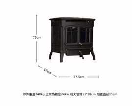 家居取暖装饰 燃木铸铁独立式真火壁炉帝斯曼 欧式实木取暖