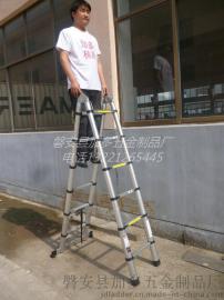 加厚铝合金家用梯子 关节伸缩梯 1.9米人字梯 3.8米折叠工程梯子