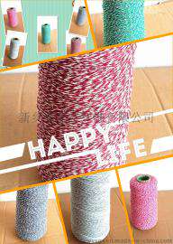 10S/4炫彩棉食品包装纱 粽子包扎线 茶叶包吊牌绳  各种彩色系列包扎线