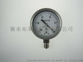 100mm径向全不锈钢膜盒压力表YE-100F