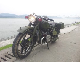 长江款750 单机摩托车军绿