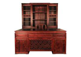 红酸枝家具 千百年红木 古典宁静致远书柜