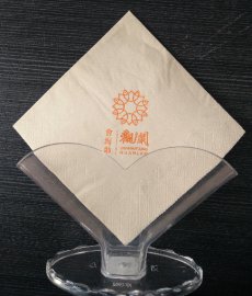 竹纤维高档印花原色餐巾纸