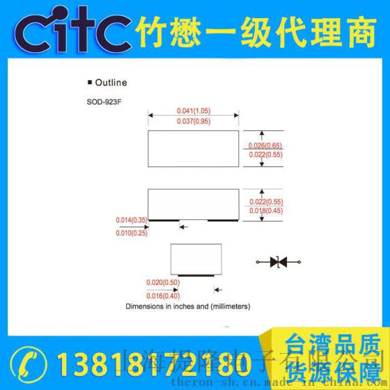 台湾CITC瞬变抑制二极管TVS1E10B06DPYR ESD/TVS静电保护管