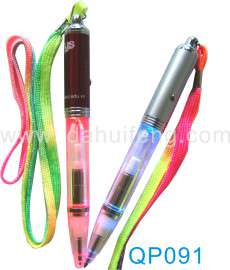 直供七彩吊带发光笔 LED闪光圆珠笔广告礼品笔
