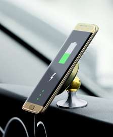 车载手机无线充电器 三星iphone安卓通用无线充 多功能支架二合一无线充