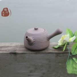 长沙铜官窑粗陶瓷纯手工煮茶壶侧把壶大师量身定制茶具