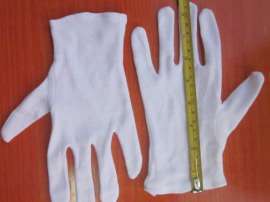 纯棉罗纹手套工作手套白色纯棉劳保手套